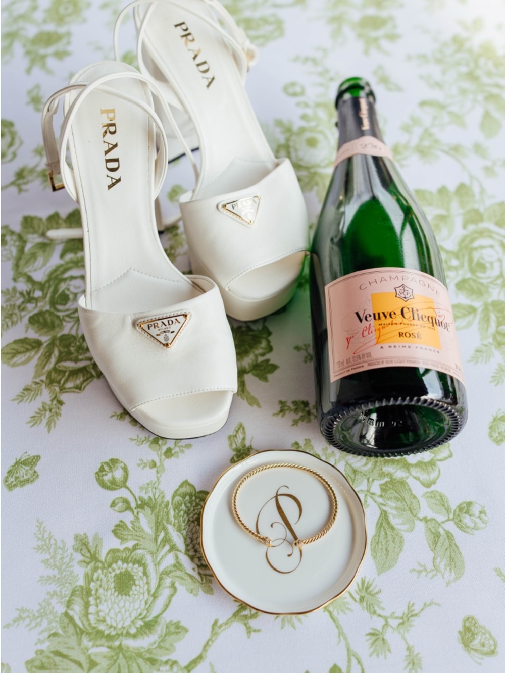 Prada White Leather Platform Block Heel Sandals with Gold Logo - Picture 12 of 12